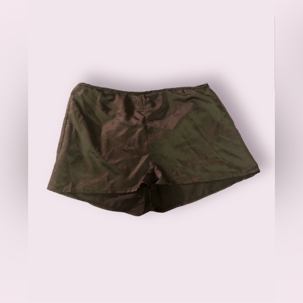Whimsigoth Black Satin Shorts | Size: M